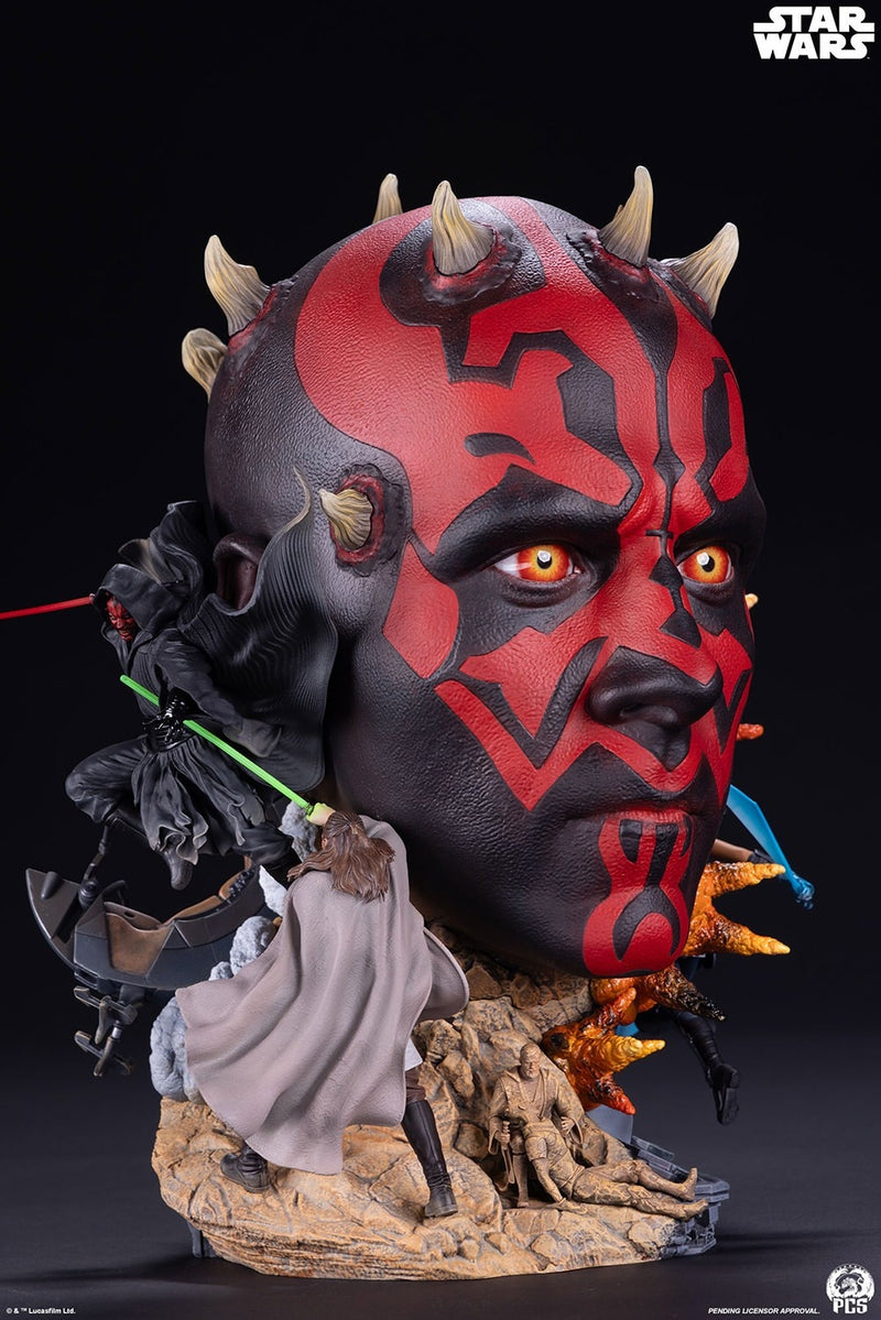 PCS Bust Fine Art Series: Start Wars La Amenaza Fantasma - Darth Maul 14 Pulgadas