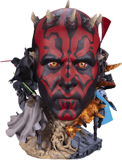 PCS Bust Fine Art Series: Start Wars La Amenaza Fantasma - Darth Maul 14 Pulgadas