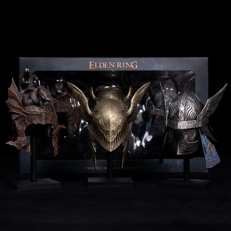 Pure Arts Scaled Replica: Elden Ring -  Malenia, Messmer y Wylder Cascos 3 Pack