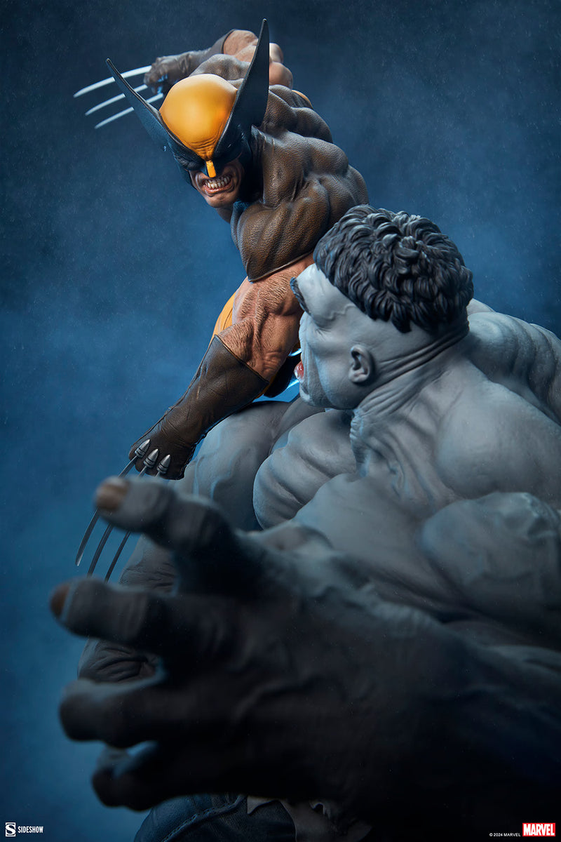 Sideshow Collectibles Maquette: Marvel X Men - Hulk Gris vs Wolverine